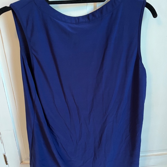 PER SEPTION NAVY SLEEVELESS TOP BLOUSE SIZE M - Picture 4 of 4
